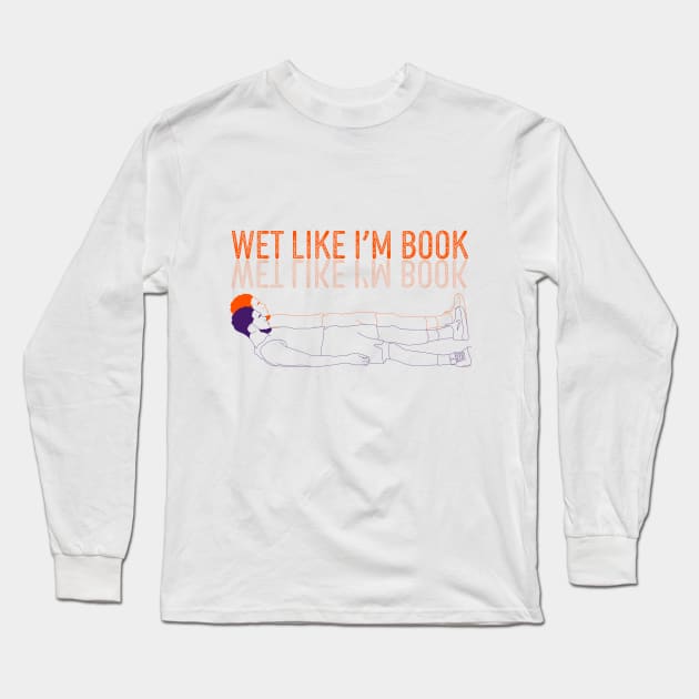 Devin Booker Wet Like I'm Book Minimalist Line Art Phoenix Basketball Long Sleeve T-Shirt by Hevding